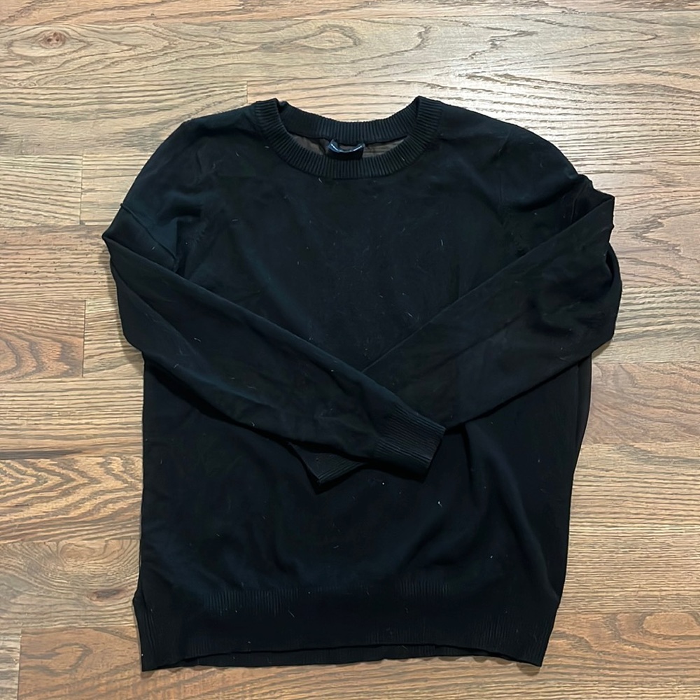 Central Park West Sheer Back Sweater Size S EUC